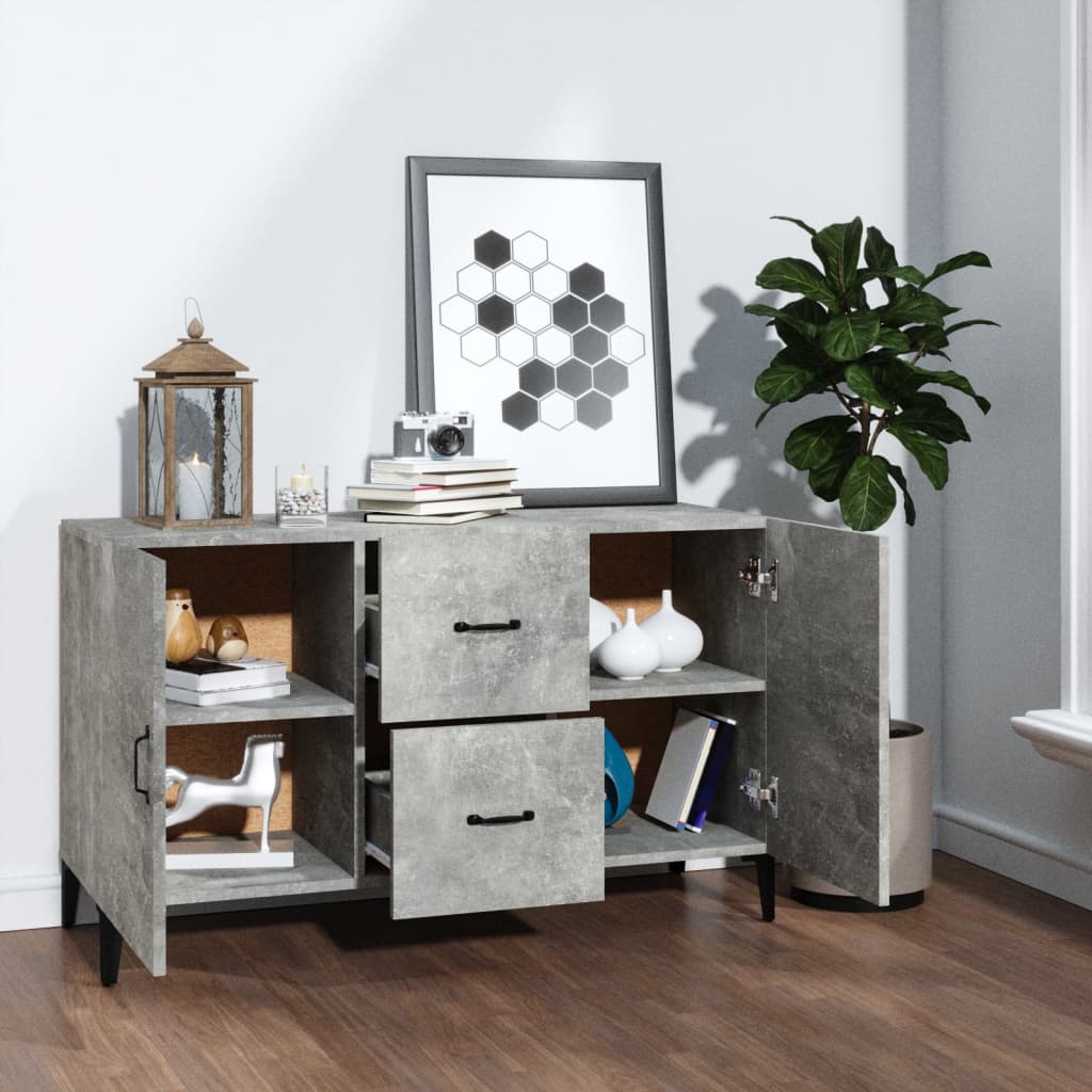 Sideboard Concrete Grey 100x36x60 cm Engineered Wood