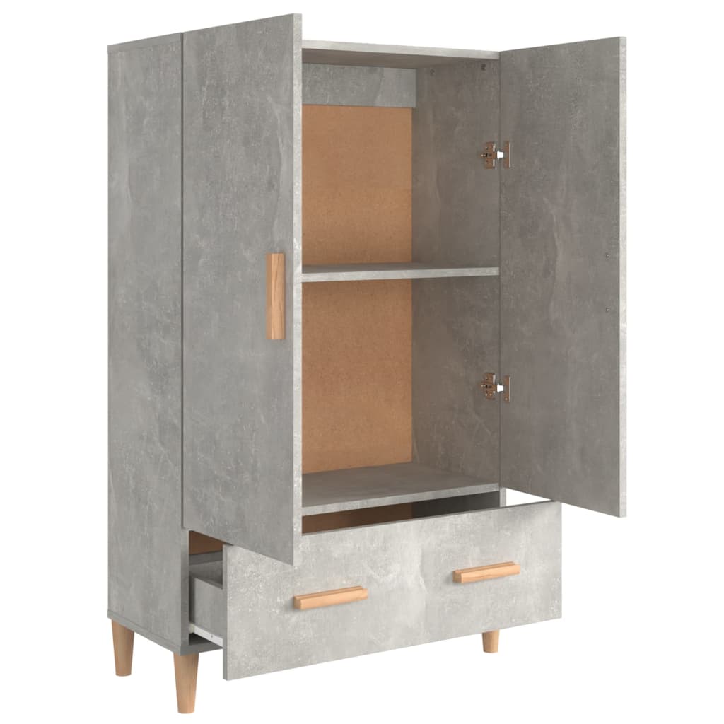 Highboard Concrete Grey 70x31x115 cm Engineered Wood