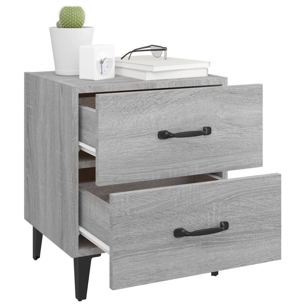 Bedside Cabinet Grey Sonoma 40x35x47.5 cm