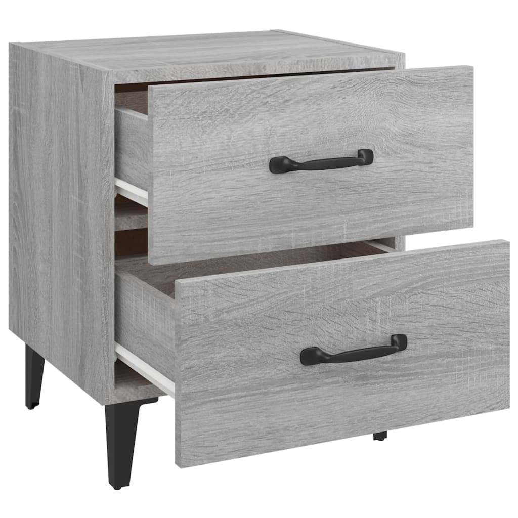 Bedside Cabinets 2 pcs Grey Sonoma 40x35x47.5 cm