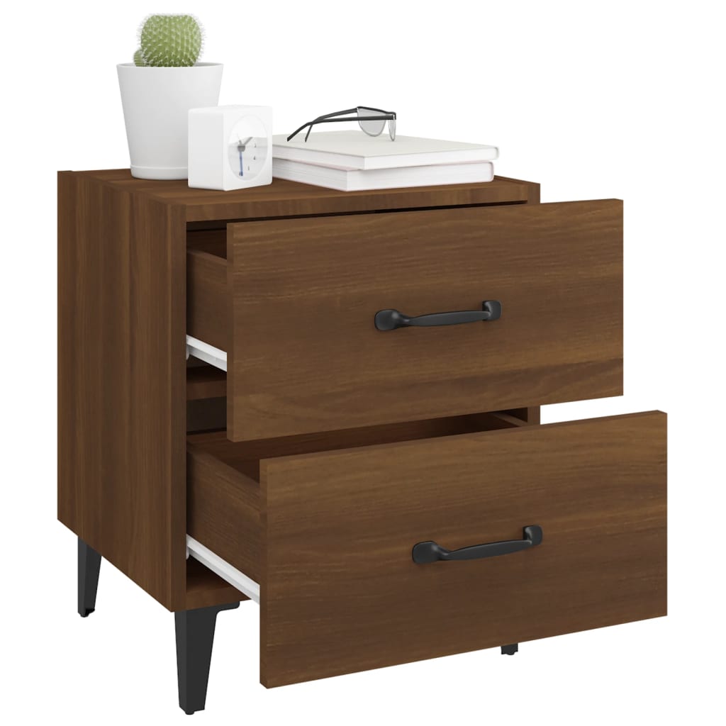 Bedside Cabinets 2 pcs Brown Oak 40x35x47.5 cm