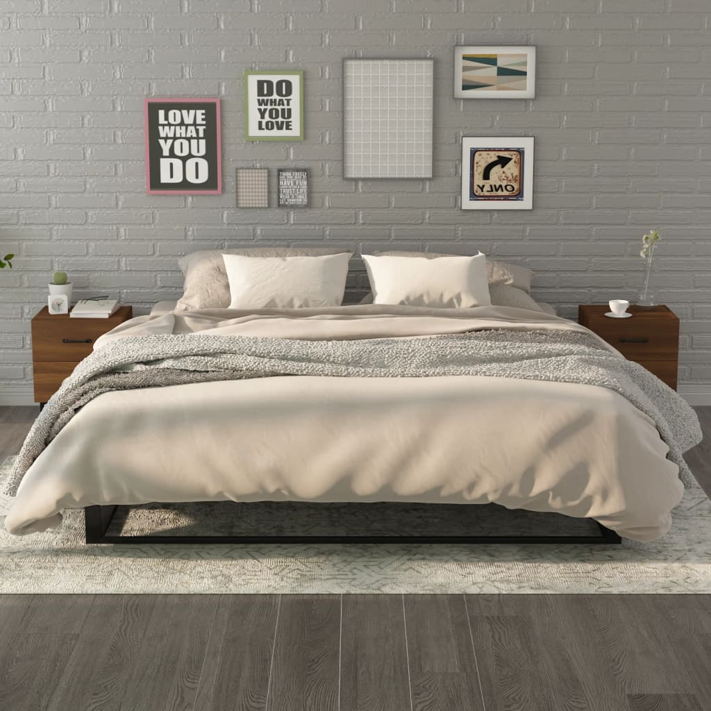 Bedside Cabinets 2 pcs Brown Oak 40x35x47.5 cm