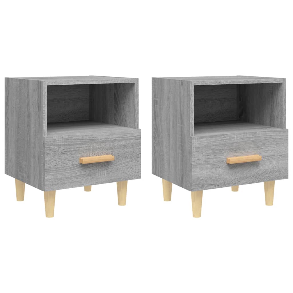 Bedside Cabinets 2 pcs Grey Sonoma 40x35x47 cm