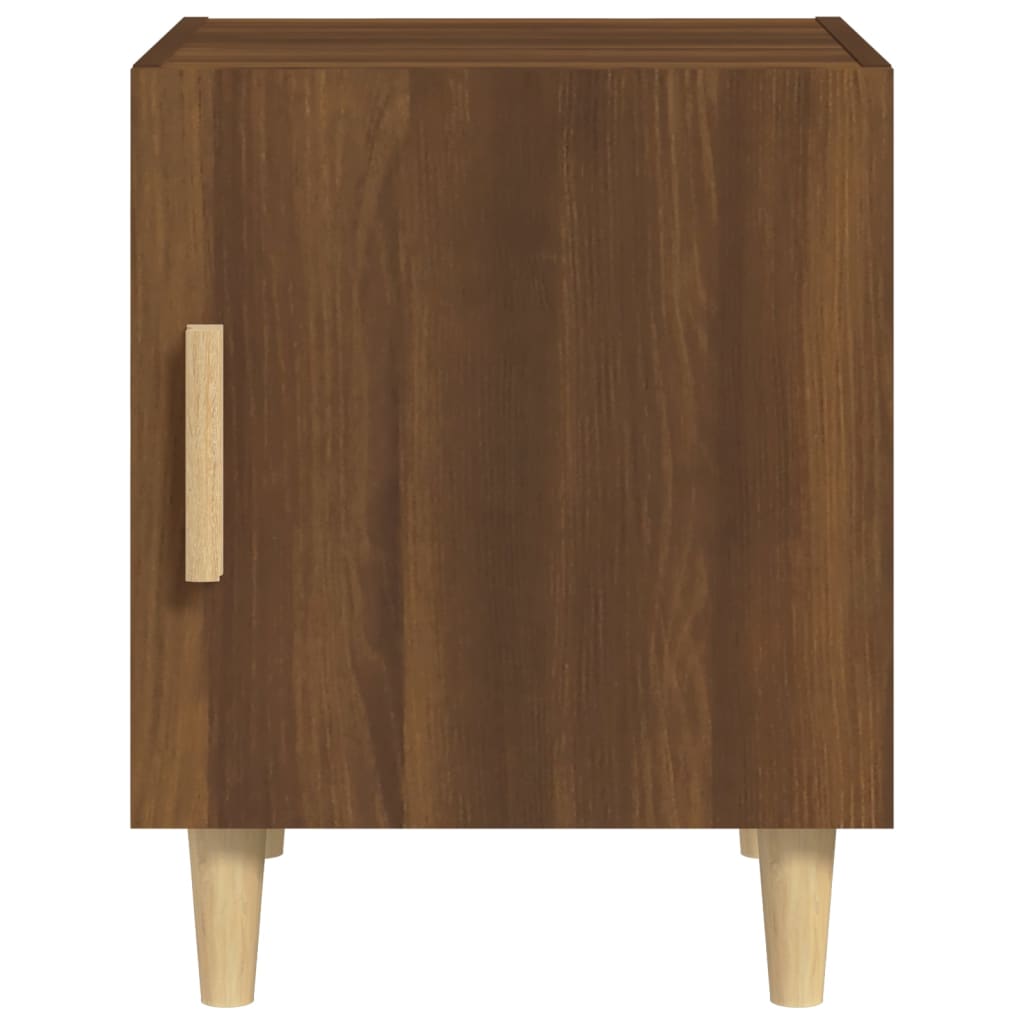 Bedside Cabinets 2 pcs Brown Oak Engineered Wood
