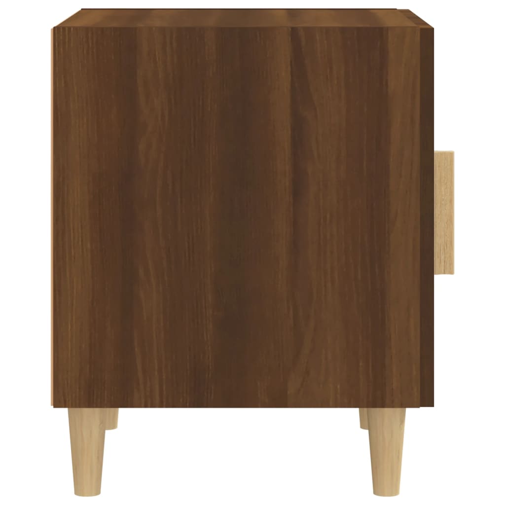 Bedside Cabinets 2 pcs Brown Oak Engineered Wood