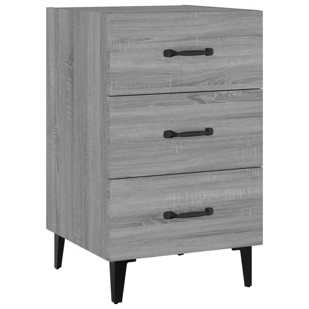 Bedside Cabinet Grey Sonoma 40x40x66 cm Engineered Wood