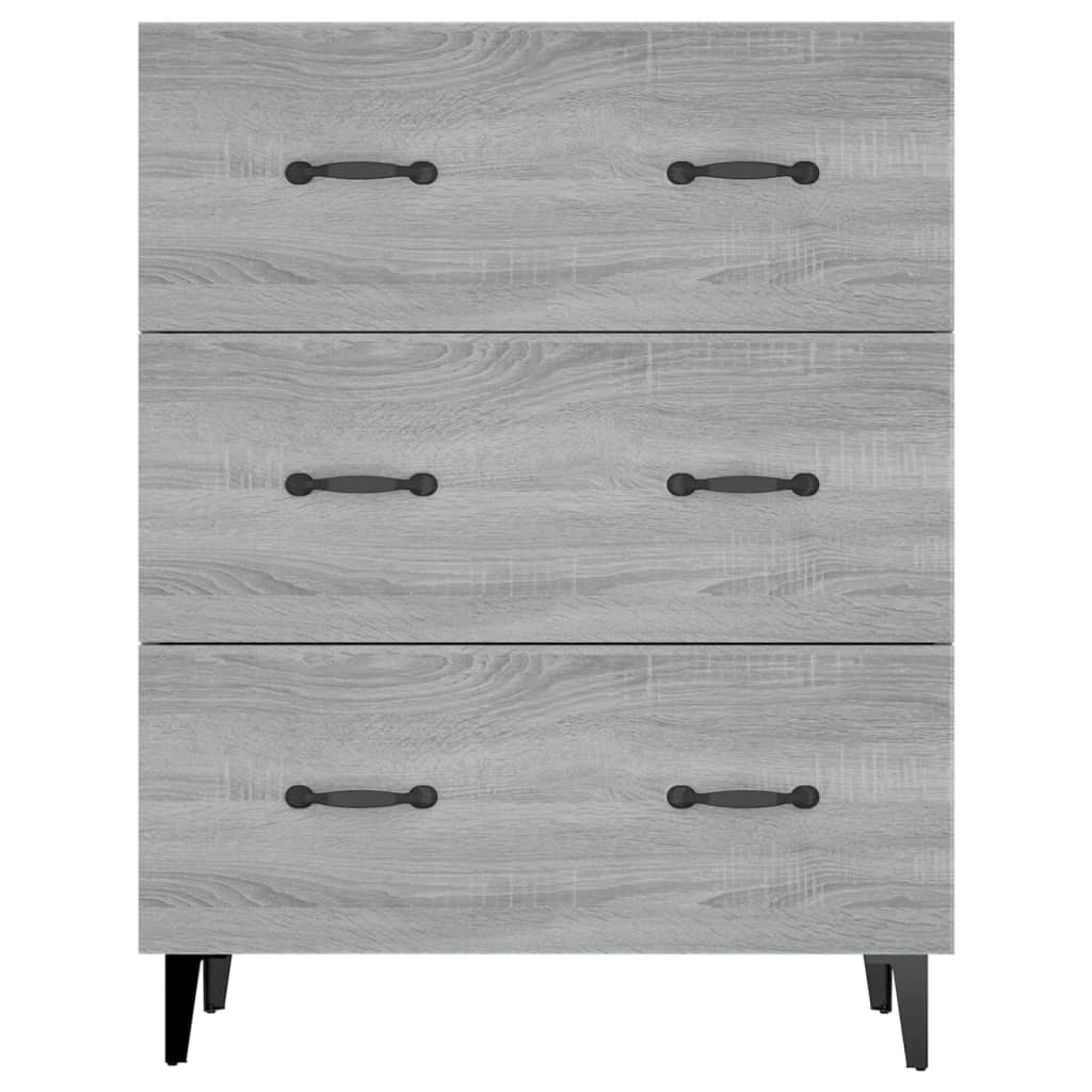Sideboard Grey Sonoma 69.5x34x90 cm Engineered Wood