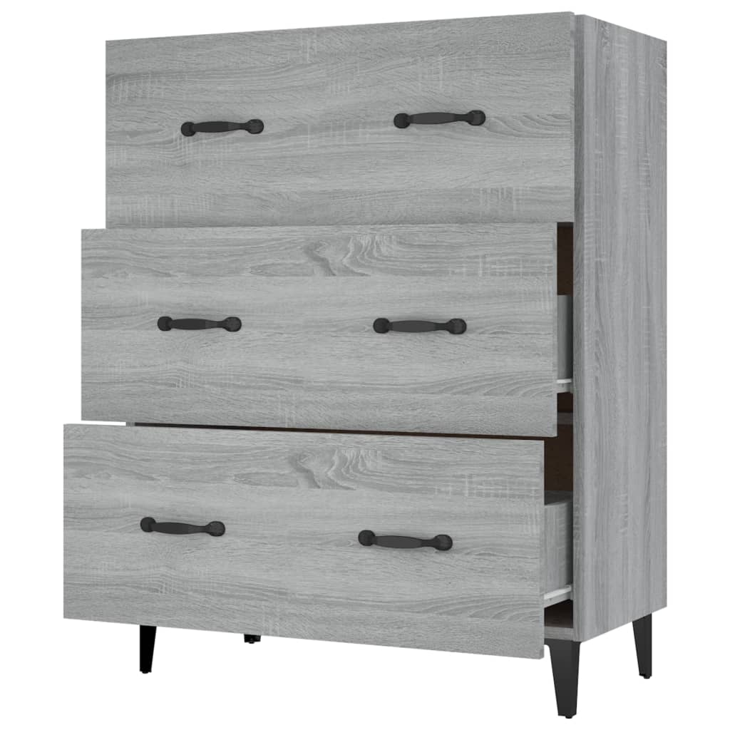 Sideboard Grey Sonoma 69.5x34x90 cm Engineered Wood