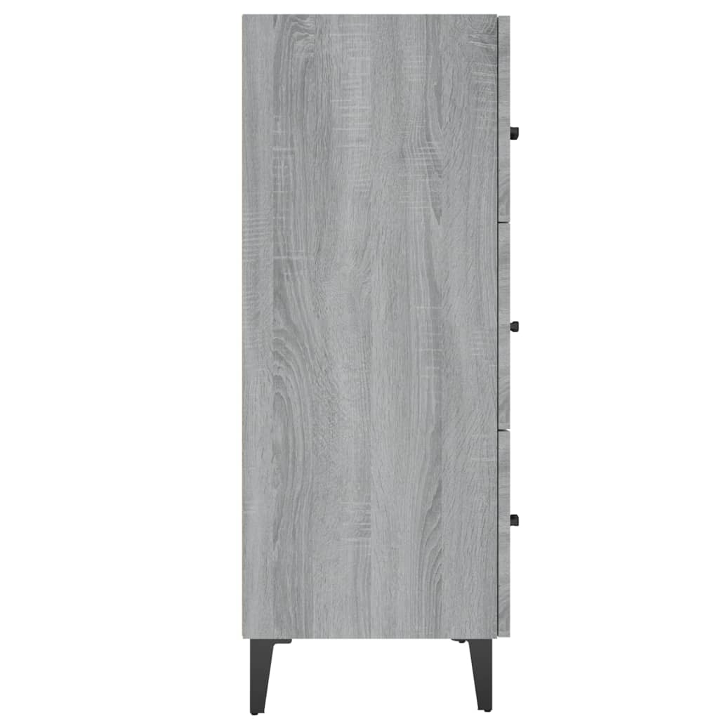 Sideboard Grey Sonoma 69.5x34x90 cm Engineered Wood