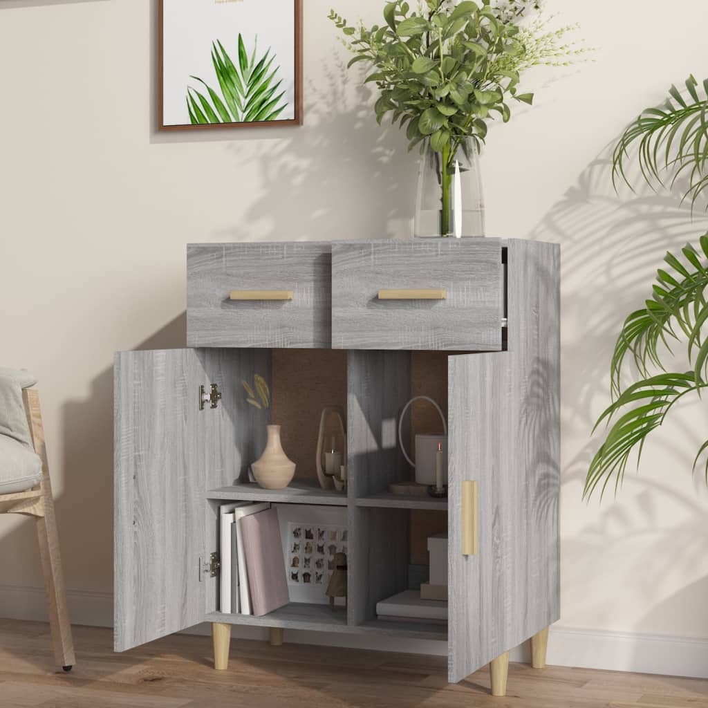 Sideboard Grey Sonoma 69.5x34x90 cm Engineered Wood