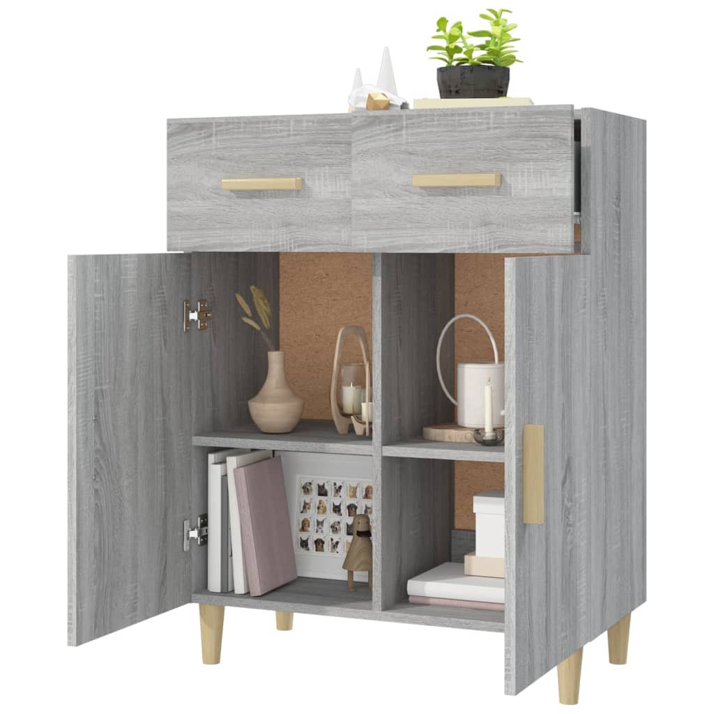Sideboard Grey Sonoma 69.5x34x90 cm Engineered Wood
