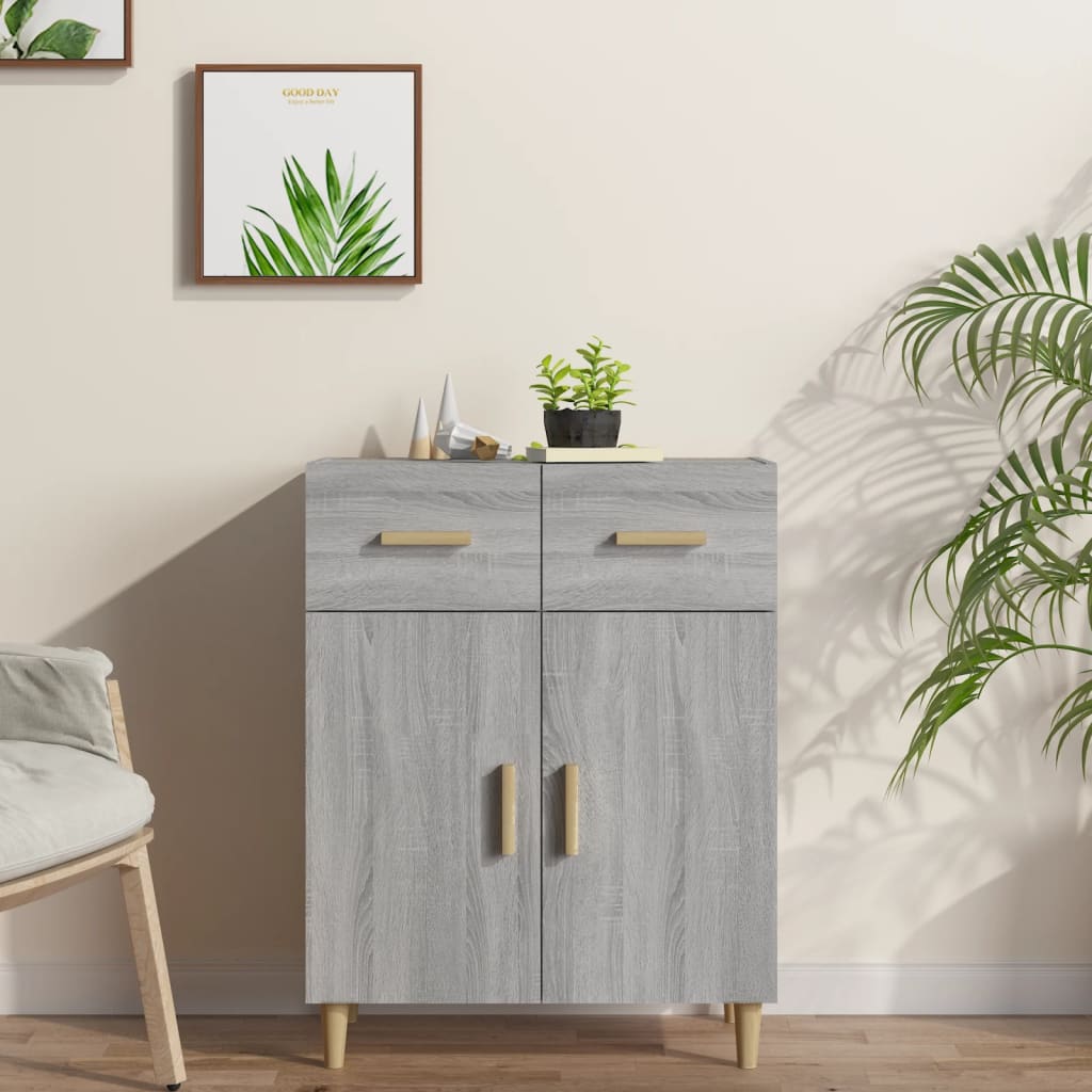 Sideboard Grey Sonoma 69.5x34x90 cm Engineered Wood