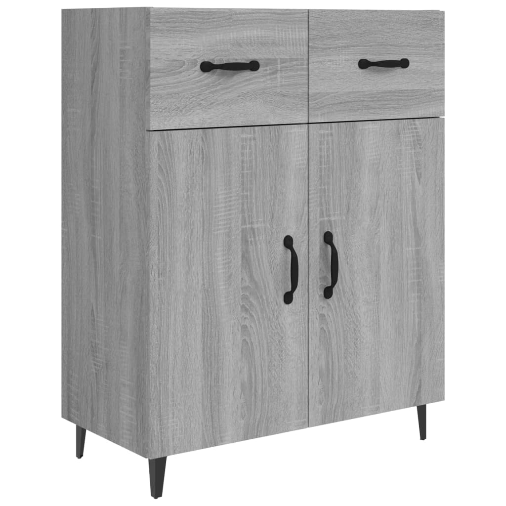 Sideboard Grey Sonoma 69.5x34x90 cm Engineered Wood