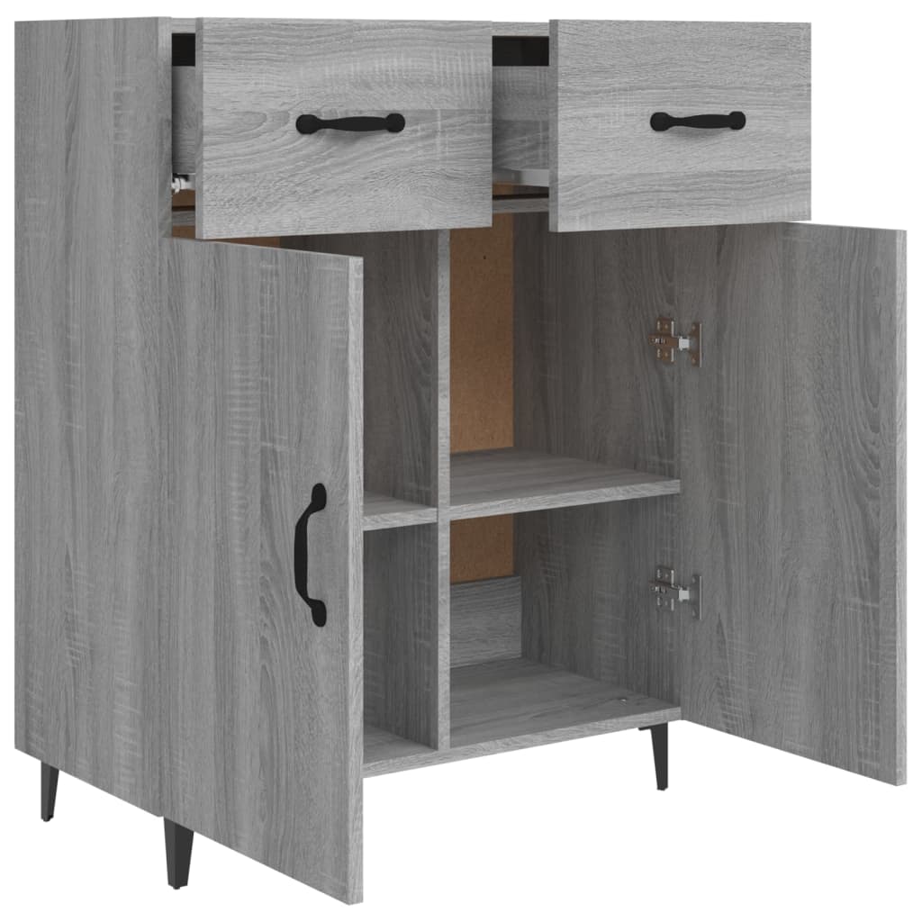 Sideboard Grey Sonoma 69.5x34x90 cm Engineered Wood