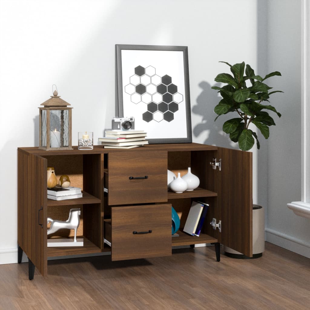 Sideboard Brown Oak 100x36x60 cm Engineered Wood