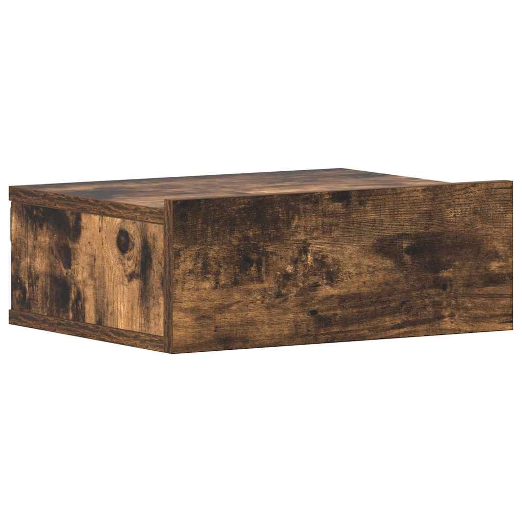 Floating Nightstand Smoked Oak 40x30x15 cm Engineered Wood