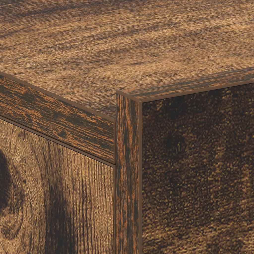 Floating Nightstands 2 pcs Smoked Oak 40x30x15cm Engineered Wood