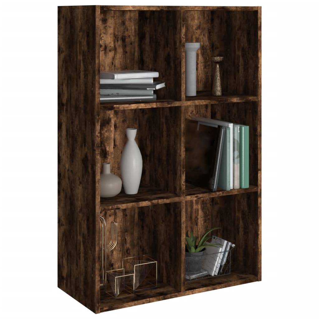 Book Cabinet/Sideboard Smoked Oak 66x30x98 cm Engineered Wood