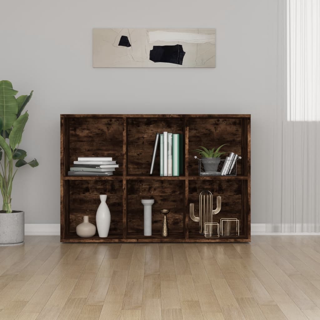 Book Cabinet/Sideboard Smoked Oak 66x30x98 cm Engineered Wood