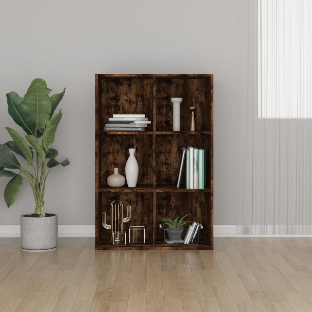 Book Cabinet/Sideboard Smoked Oak 66x30x98 cm Engineered Wood