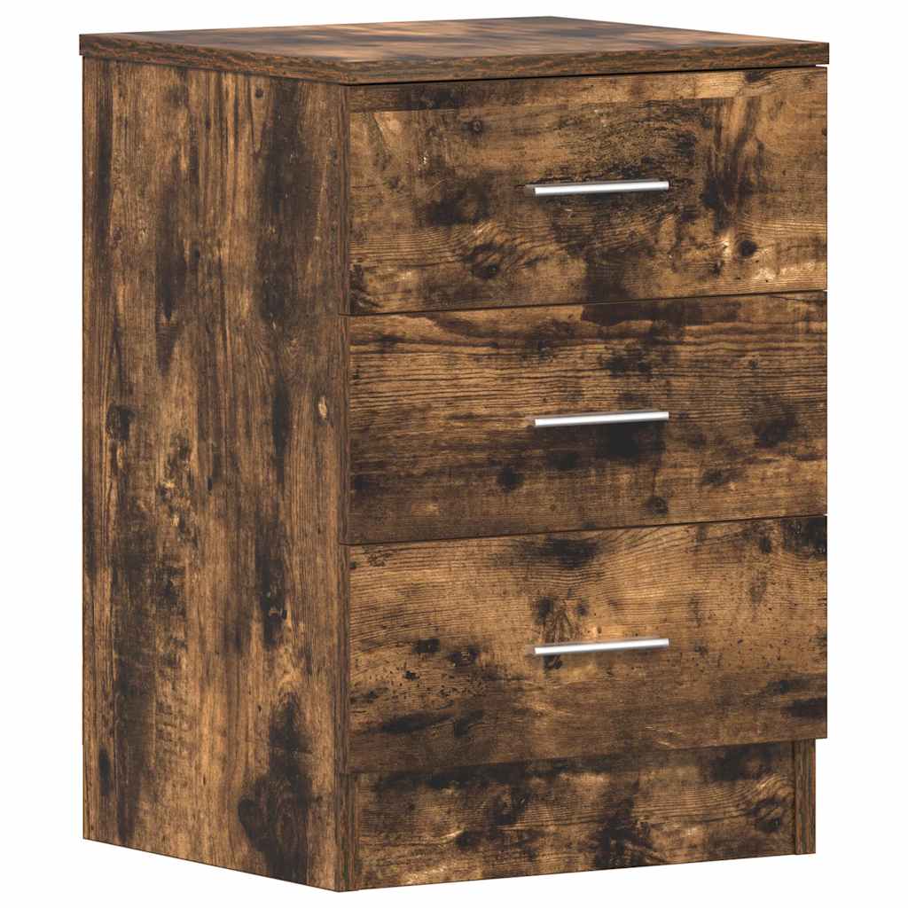 Bedside Cabinet Smoked Oak 38x35x56 cm Engineered Wood
