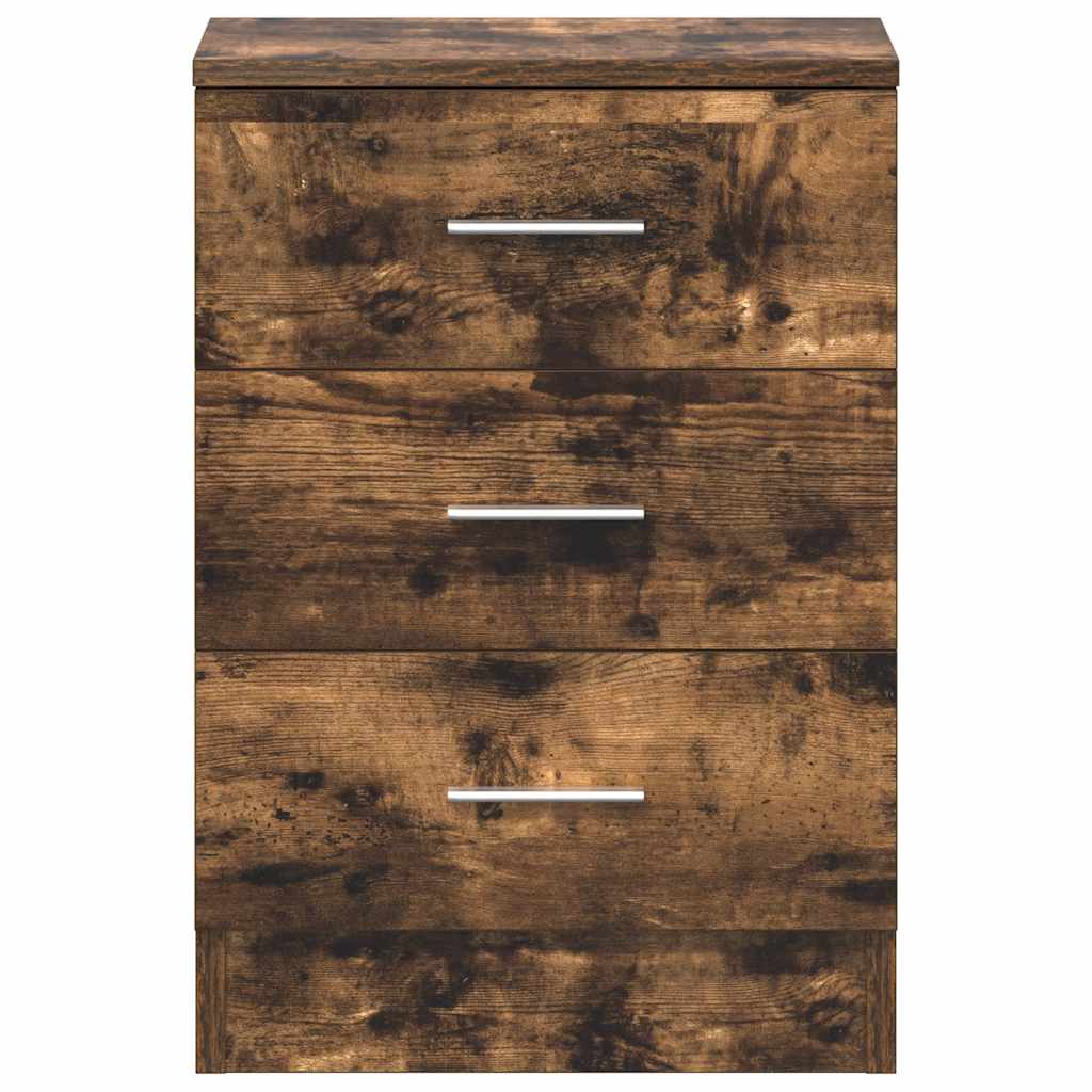 Bedside Cabinet Smoked Oak 38x35x56 cm Engineered Wood