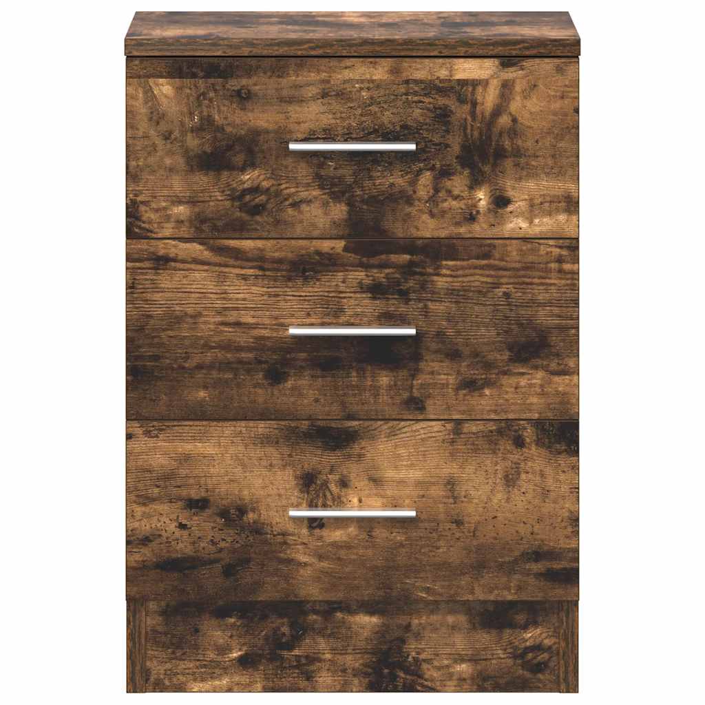 Bedside Cabinets 2 pcs Smoked Oak 38x35x56 cm Engineered Wood