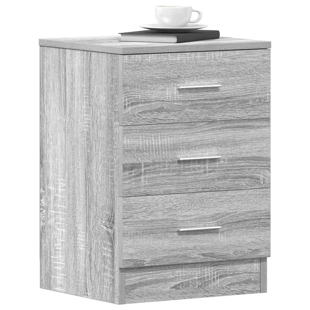 Bedside Cabinet Grey Sonoma 38x35x56 cm Engineered Wood