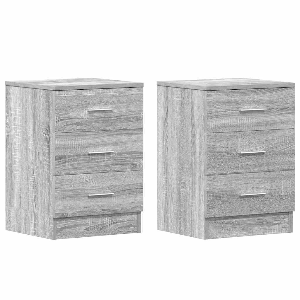 Bedside Cabinets 2 pcs Grey Sonoma 38x35x56 cm Engineered Wood