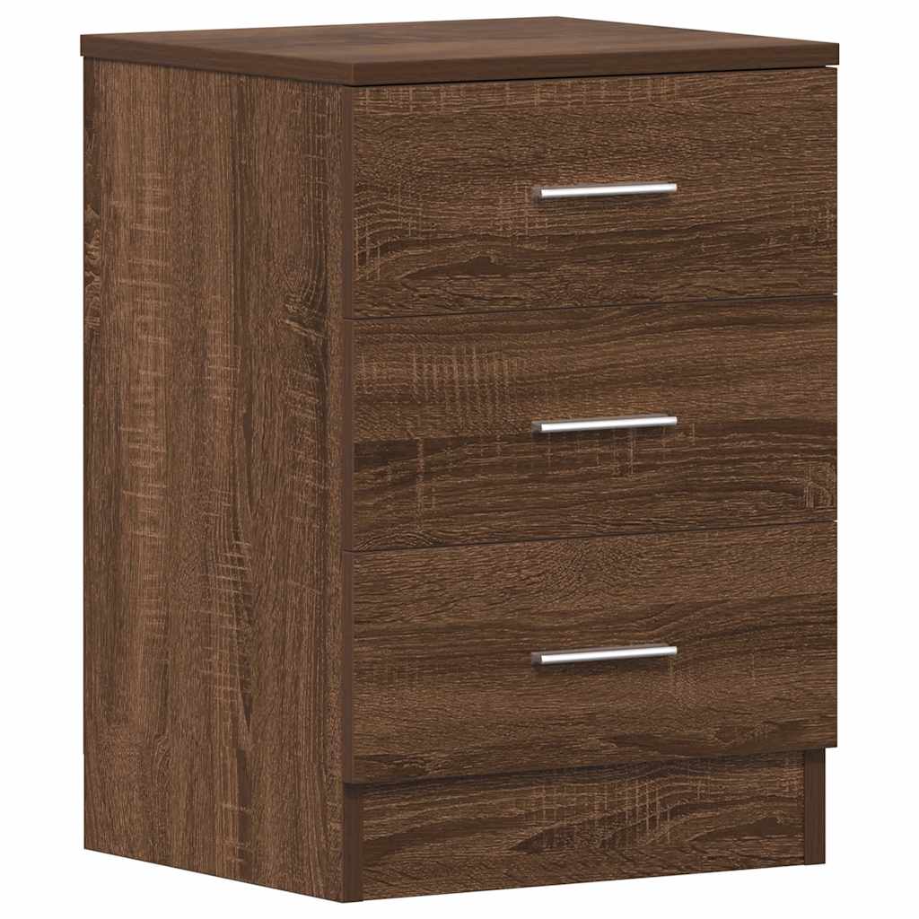 Bedside Cabinet Brown Oak 38x35x56 cm Engineered Wood