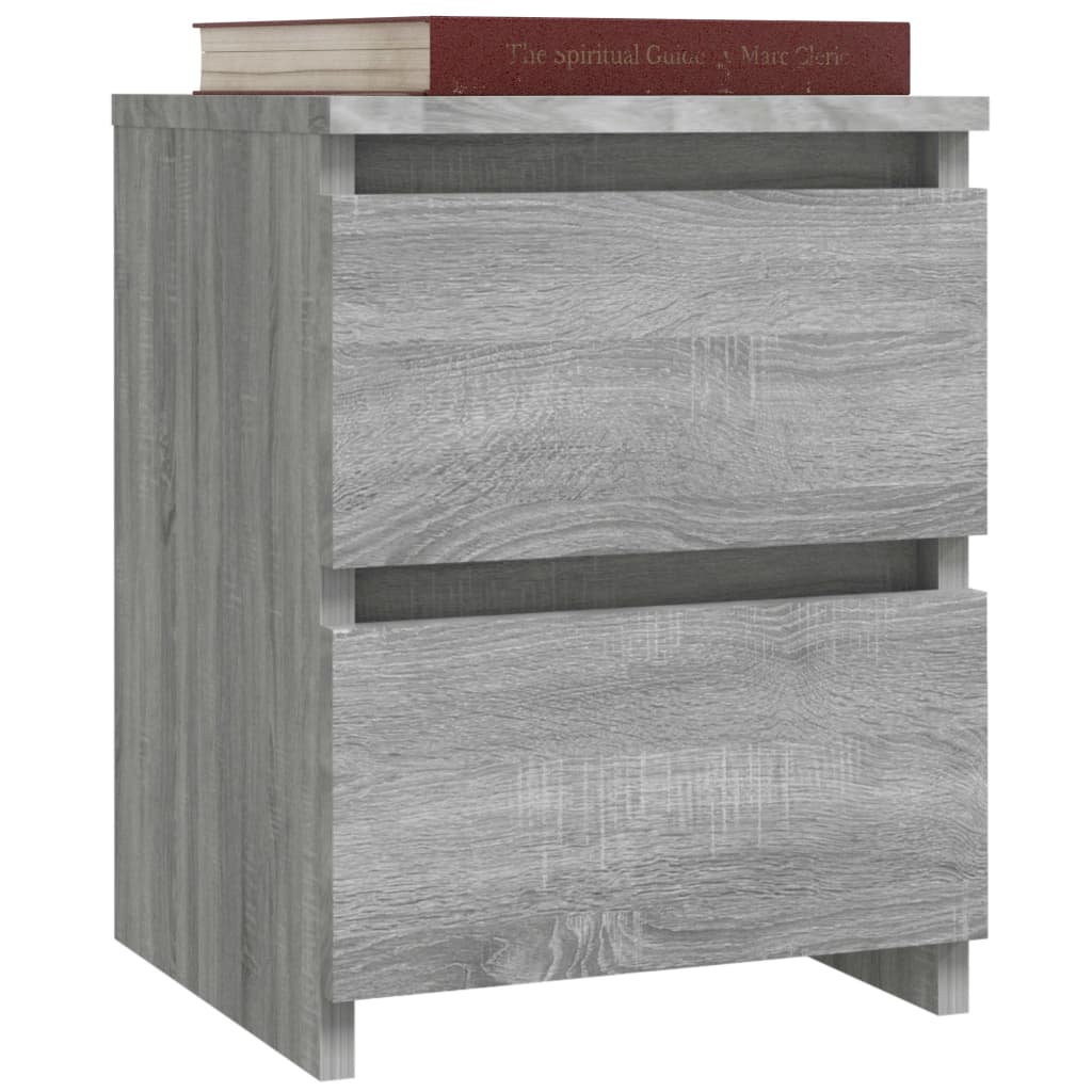 Bedside Cabinet Grey Sonoma 30x30x40 cm Engineered Wood