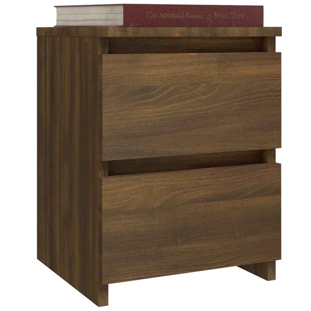 Bedside Cabinet Brown Oak 30x30x40 cm Engineered Wood