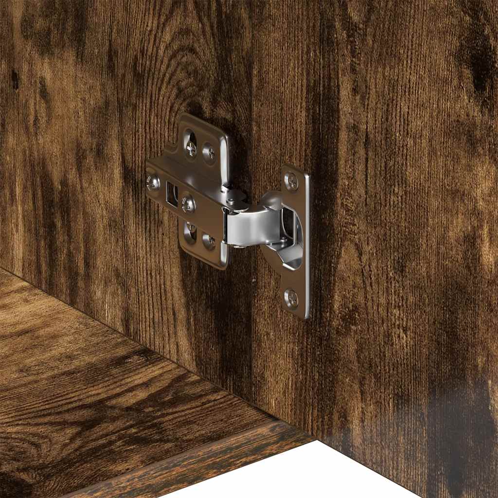 Sideboard Smoked Oak 88x30x70 cm Engineered Wood