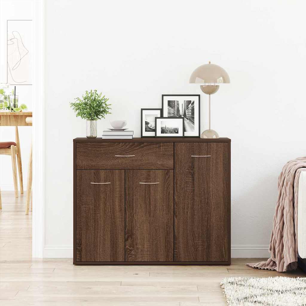 Sideboard Brown Oak 88x30x70 cm Engineered Wood