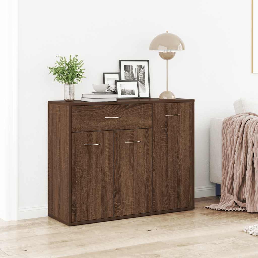 Sideboard Brown Oak 88x30x70 cm Engineered Wood