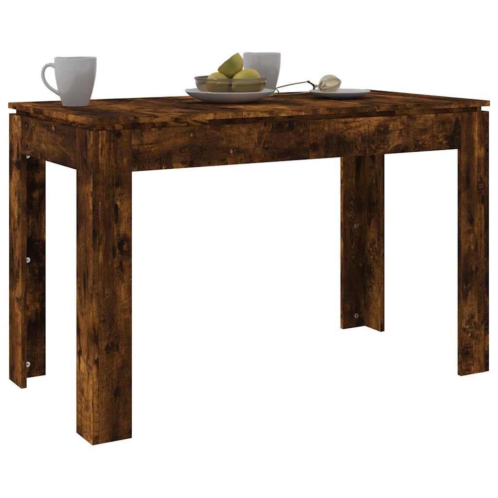 Dining Table Smoked Oak 120x60x76 cm Engineered Wood