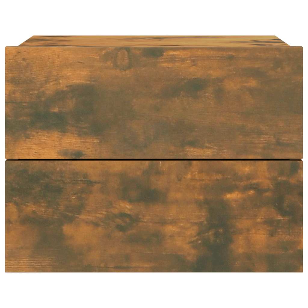 Bedside Cabinets Smoked Oak 40x30x30 cm Engineered Wood