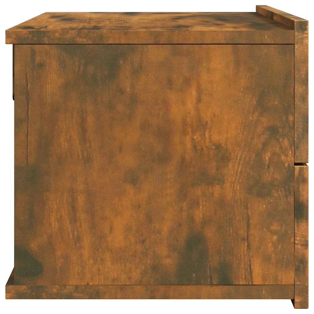 Bedside Cabinets 2 pcs Smoked Oak 40x30x30 cm Engineered Wood