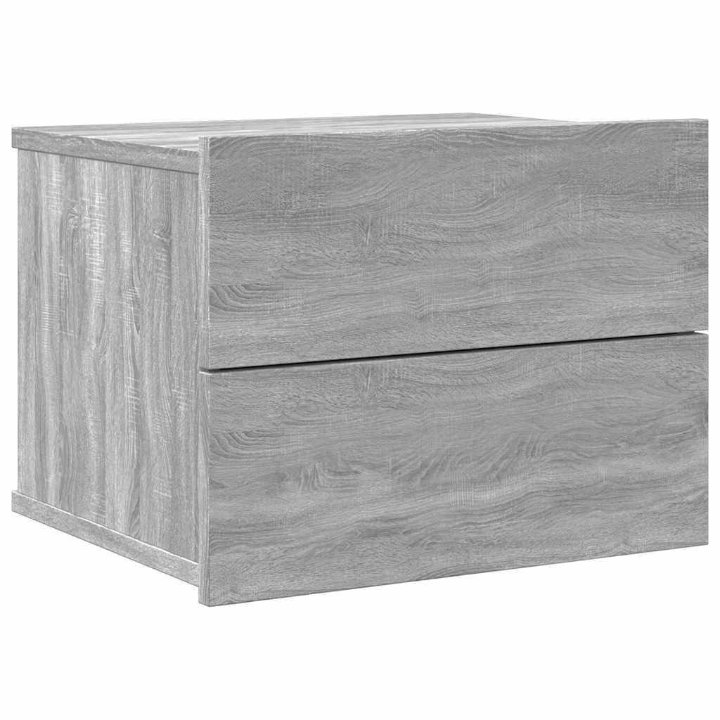 Bedside Cabinets Grey Sonoma 40x30x30 cm Engineered Wood