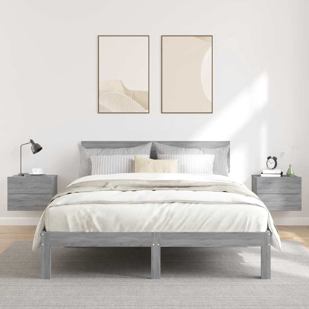 Bedside Cabinets 2 pcs Grey Sonoma 40x30x30 cm Engineered Wood