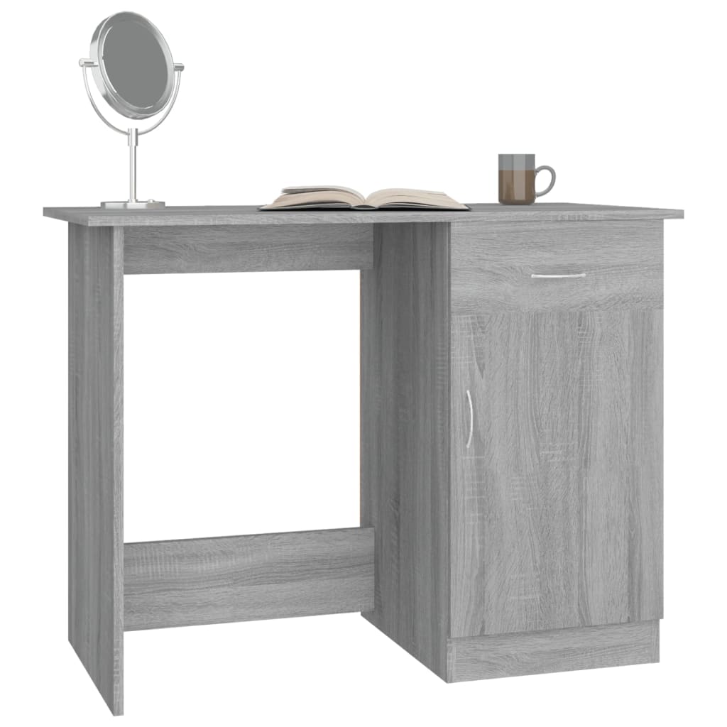 Desk Grey Sonoma 100x50x76 cm Engineered Wood