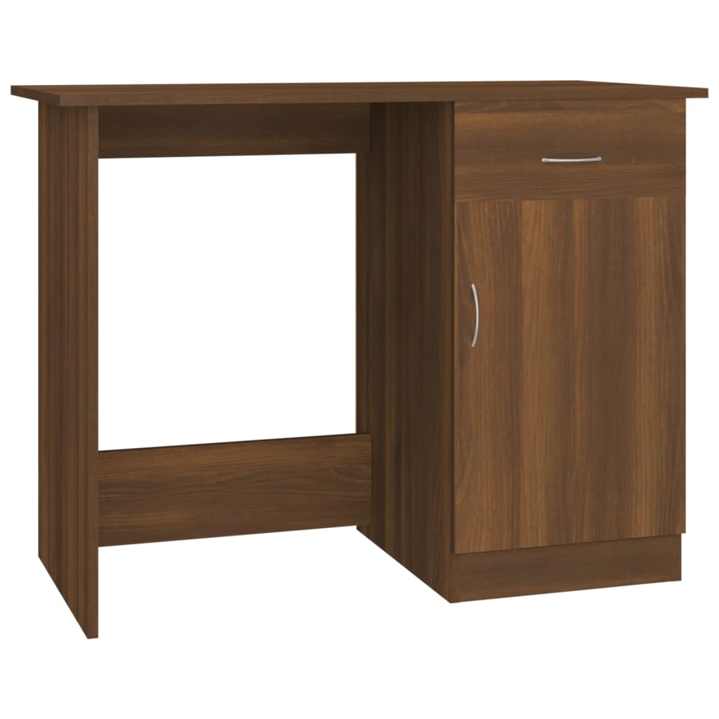 Desk Brown Oak 100x50x76 cm Engineered Wood