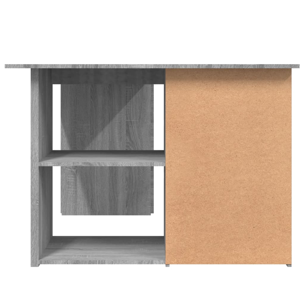 Corner Desk Grey Sonoma 145x100x76 cm Engineered Wood
