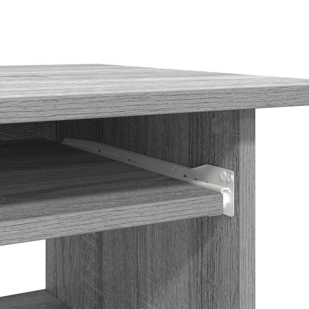 Desk Grey Sonoma 80x45x74 cm Engineered Wood