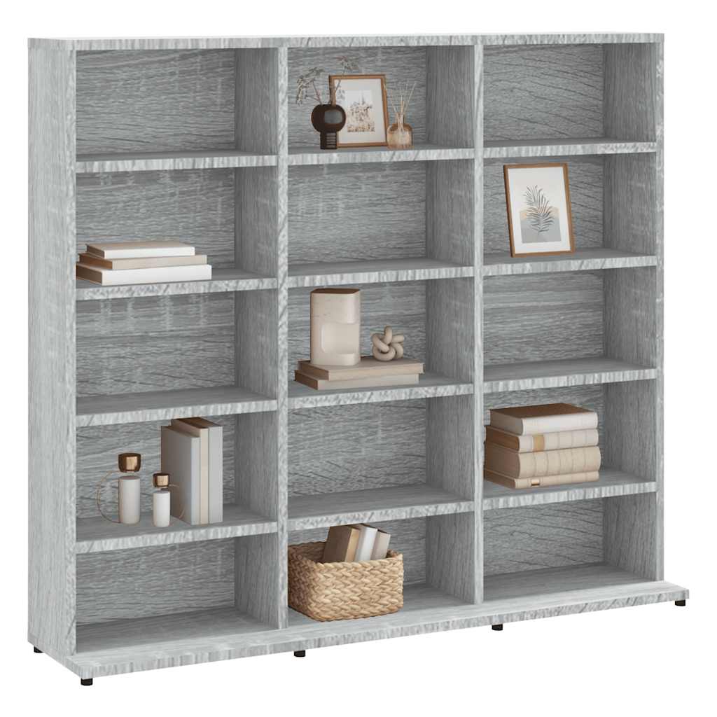CD Cabinet Grey Sonoma 100x23x89.5 cm Engineered Wood