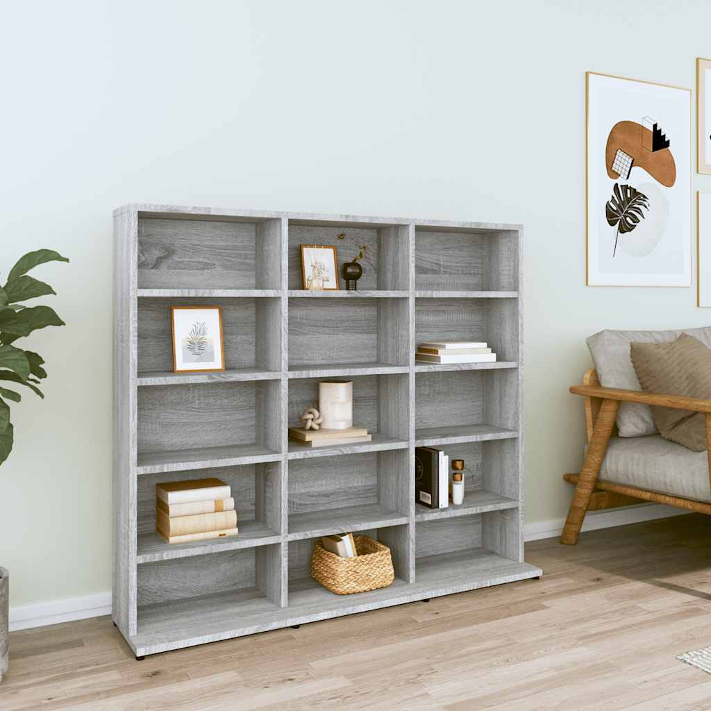CD Cabinet Grey Sonoma 100x23x89.5 cm Engineered Wood