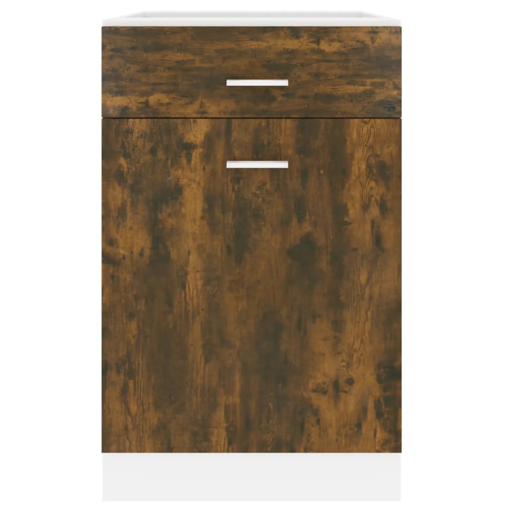 Drawer Bottom Cabinet Lyon Smoked Oak 50x46x81.5 cm Engineered Wood