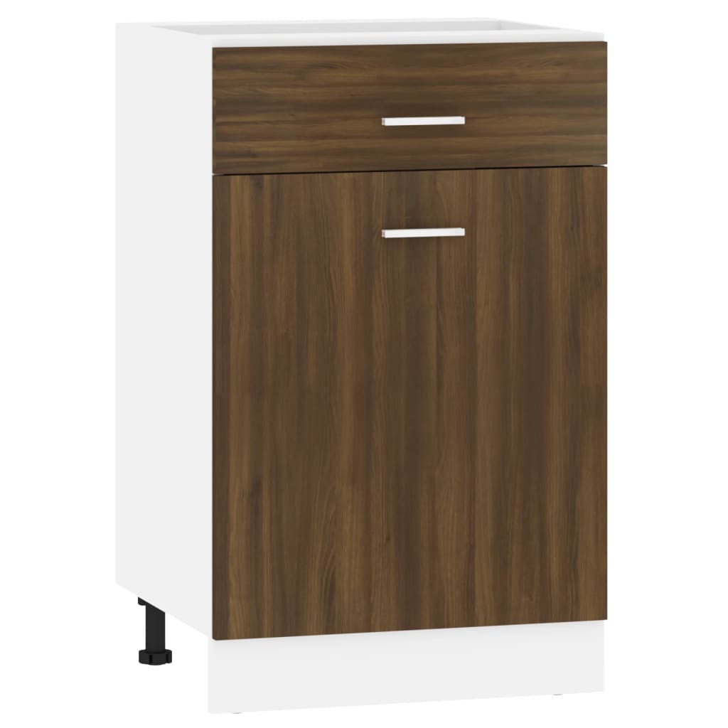 Drawer Bottom Cabinet Lyon Brown Oak 50x46x81.5 cm Engineered Wood