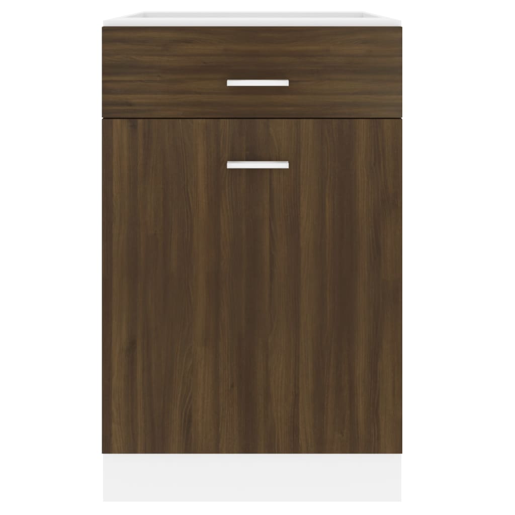 Drawer Bottom Cabinet Lyon Brown Oak 50x46x81.5 cm Engineered Wood