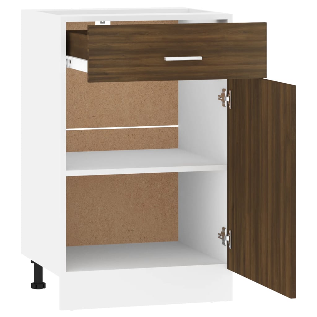 Drawer Bottom Cabinet Lyon Brown Oak 50x46x81.5 cm Engineered Wood